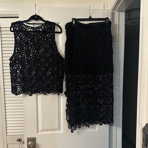 Express Black Lace Dress Set